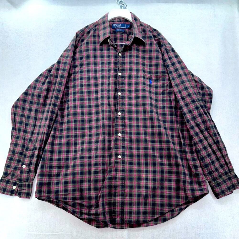 Polo Ralph Lauren Lowell Sport 100% cotton Long Sleeve Button Down Shirt size L